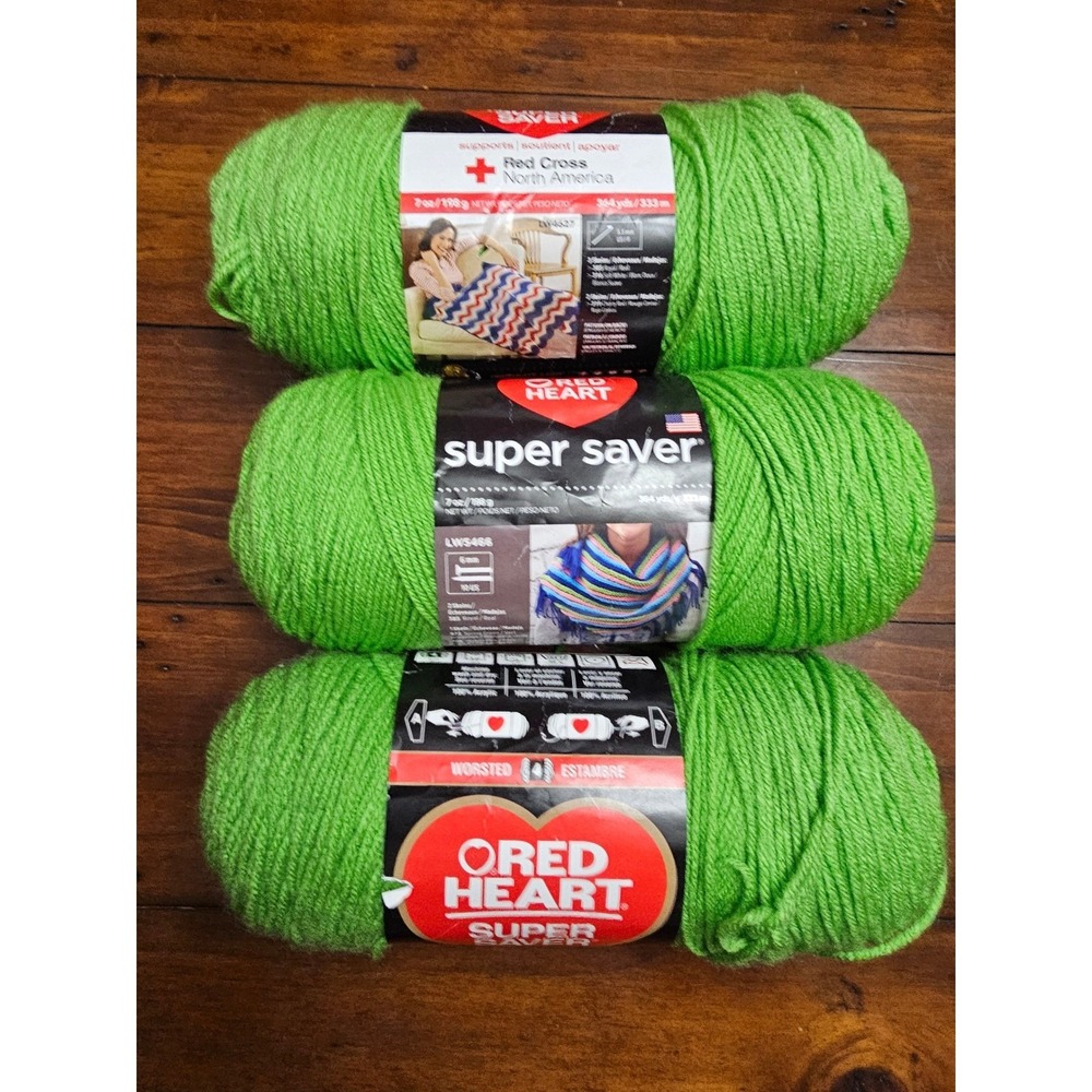Red Heart Super Saver Yarn Spring Green Worsted Acrylic LW5466